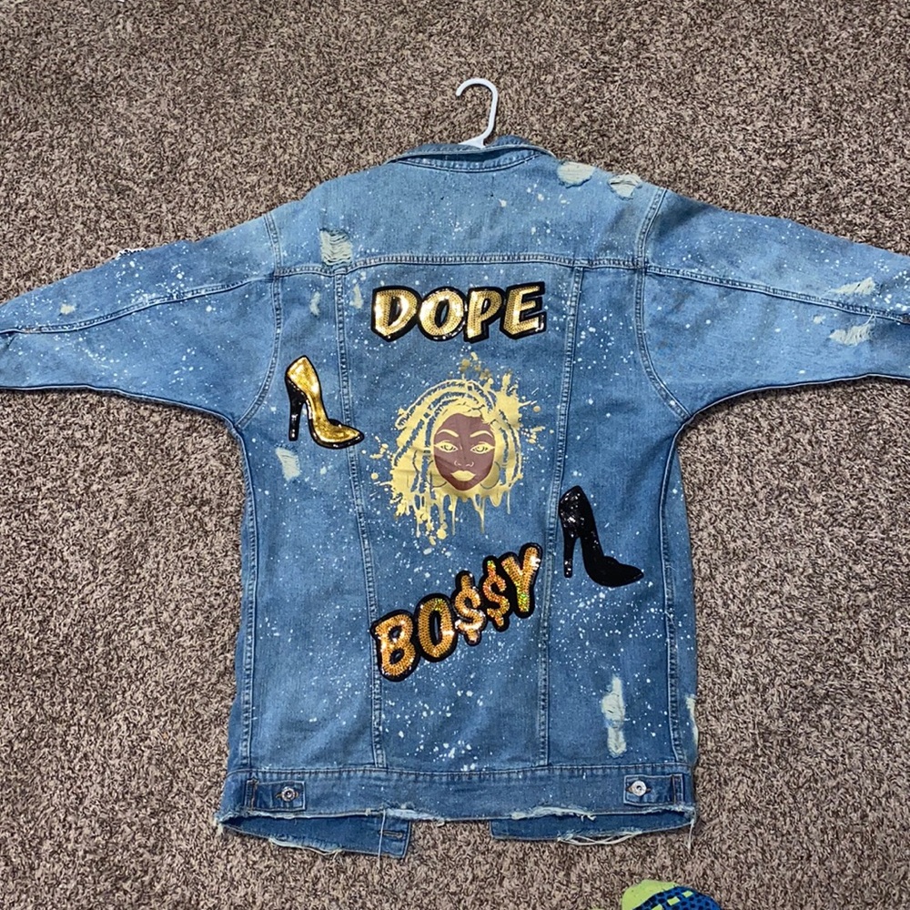 It’s a handmade patch work jacket